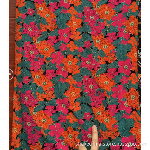 Peach Skin Spandex print Knitting Fabric